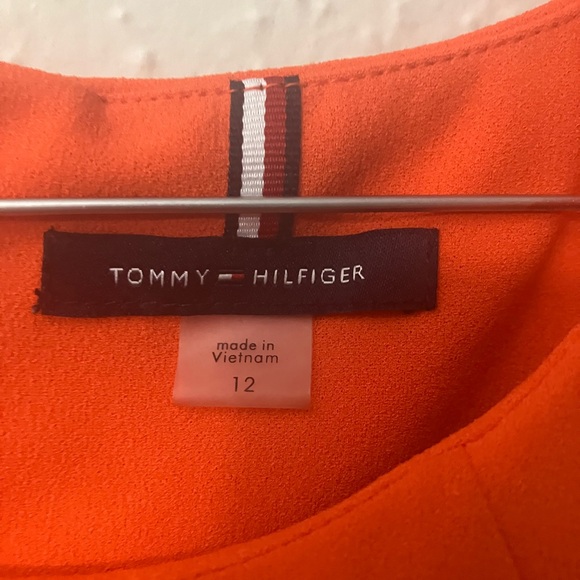 Tommy Hilfiger Orange Mini Dress with White Details - Picture 4 of 7
